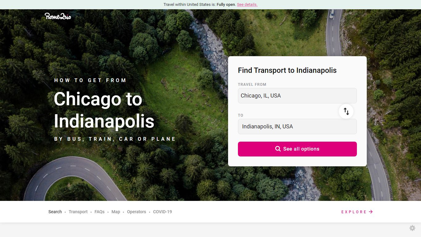 Chicago to Indianapolis - 4 ways to travel via train, bus ... - Rome2rio