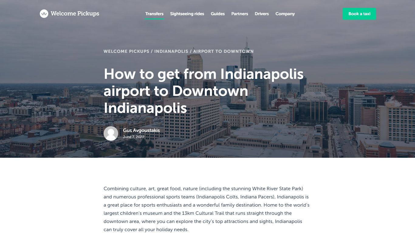 How to get from Indianapolis Airport to Downtown Indianapolis